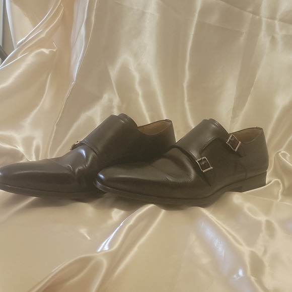 Magnanni Double Monkstrap dress shoes Black sz10.5